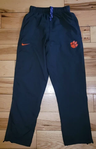 Mens Nike Clemson Tigers Athletic Pants Gray Size XS 25" x 31" Cover