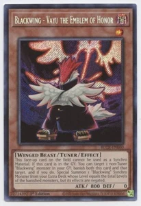 YuGiOh - Schwarzflügel - Vayu das Emblem der Ehre - BLCR - Secret Rare - 1. Auflage - Bild 1 von 1
