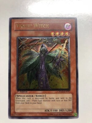 Yugioh Violet Witch CRMS-EN097 Ultimate Rare 1st Edition Foil Shift Misprint NM - Image 1 of 4