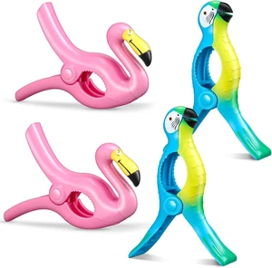 4 Pieces Beach Towel Clip Jumbo Size Chair Clips Towel Holder Clothes Pegs Chris - Picture 1 of 6