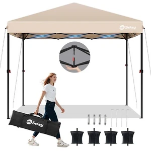 Sekey Pavillon 3x3m wasserdicht Gartenzelt Partyzelt mit UV Schutz,Taupe - Bild 1 von 7