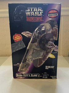 Star Wars Shadows of Empire Boba Fetts Slave 1 nave veicolo vintage 1996 Kenner APERTO - Foto 1 di 14