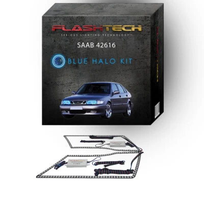 Комплект светодиодных фар Blue Angel Eye Halo для фар Saab 1999-2003 годов выпуска 9/3/2016 годов выпуска - Изображение 1 из 2