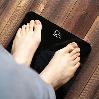 Digital Body Weight Bathroom Scale w/ Step-on Technology Battery Powered 400lbs - Image 1 of 4
