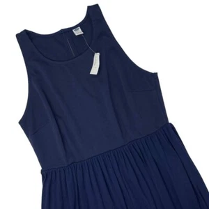 Vestido Midi Antiguo Azul Marino Nuevo con Etiquetas Azul Marino Sin Mangas Cerradura Espalda Talla Mediana - Imagen 1 de 16