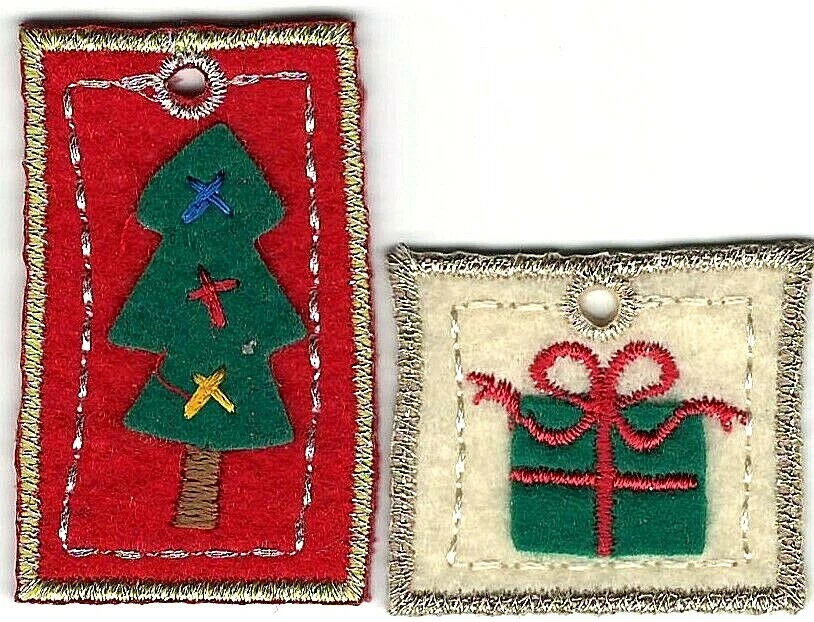 Christmas Tree Present Embroidery Patch Lot - Image 1 of 1