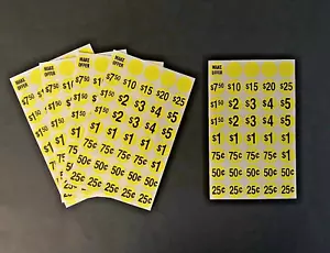 200pc🟡Priced Garage Sale Stickers Labels Price Tags Yard Estate Flea Market 3/4 - Picture 1 of 5