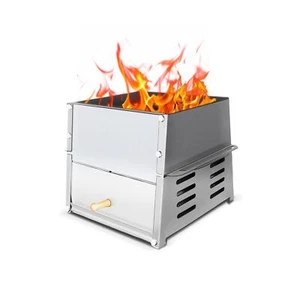 Portable Fire Pit, Camping Campfire Grill,14inch Detachable Firepits for Outd... - Picture 1 of 9