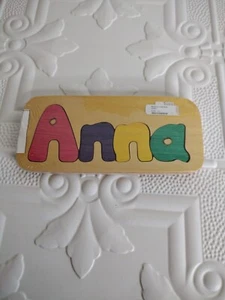 J & S Wooden Name Puzzles Name “Anna” New - Picture 1 of 7