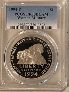 1994-P Women In The Military Commemorative Dollar Pr70 PCGS Blue Label - Picture 1 of 4