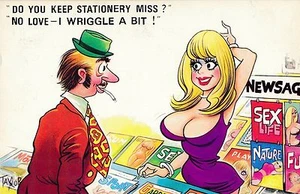 POSTCARD BAMFORTH COMIC Series No 2646 Pretty Girl Boobs Stationery Wriggle - Picture 1 of 1