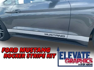 2005-2023 For Ford Mustang Graphics Side Rocker Decals Stripes 3M Vinyl Stickers - Picture 1 of 22