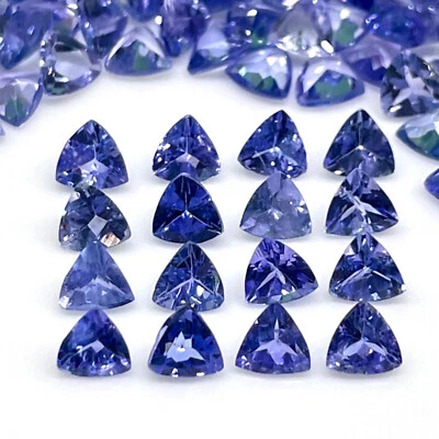 20件装天然坦桑石3.3-3.5毫米万亿切割令人眼花缭乱的散装宝石批发大量 — 第 1/4 张图片