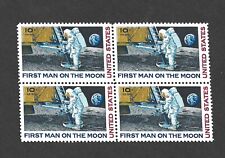 US STAMP 10¢ AIRMAIL C76 FIRST MAN ON MOON APOLLO 11 BLOCK MINT NH OG FREE SHIP