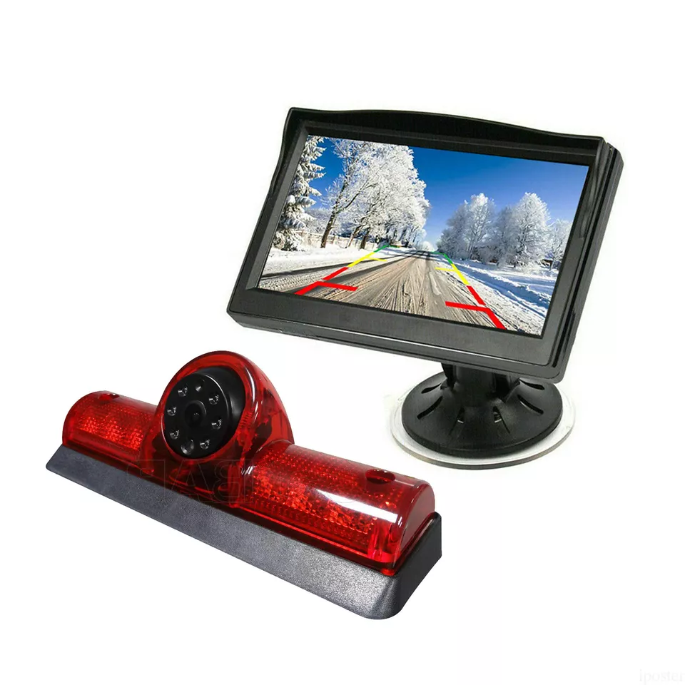 5"Monitor Brake Light Parking Reverse Backup Camera for Nissan NV 1500 2500 3500 - Image 1 of 4