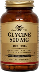 Solgar Glycine 500mg 100 Vegetable Capsules - Picture 1 of 1