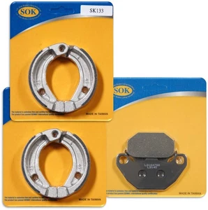 FRONT&REAR BRAKE PADS SHOES fit KAWASAKI KSF KFX 50 90 2007-2020 KFX50 KFX90 - Picture 1 of 2