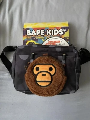Auténtico bolso de hombro BAPE KIDS A Bathing Ape negro camuflaje bolsa MILO Foto 1 de 4