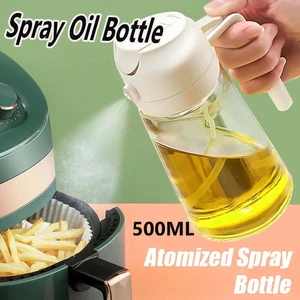 2-in-1 500ML Glass Oil Sprayer and Dispenser Spray Bottle Cooking Dispensers - Picture 1 of 11