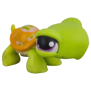 LPS #350 Turtle Littlest Pet Shop PET NOOKS 2006 Green Gen 1 Purple Eye Blue Mag - Picture 1 of 8
