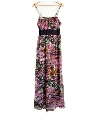 Maxi Vestido Jonathan Martin Fairy Y2K Babydoll Caprichoso Calado 14 Negro Púrpura Foto 1 de 4