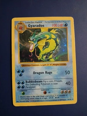 Pokémon Gyarados Shadowless Unlimited Holo 6/102 HP - Image 1 of 2