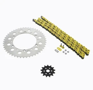 Cadena y piñón de anillo tórico amarillo Kawasaki KX250F 250 F 2004-2005 13/48 114 L - Imagen 1 de 4