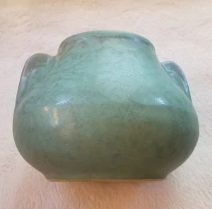 Vintage Brush McCoy art pottery vase mottled green, exc condition - Picture 1 of 8