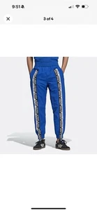 ADIDAS ORIGINALS R.Y.V. TRACK PANTS COLLEGIATE ROYAL BLUE BOTTOMS JOGGERS L - Picture 1 of 13