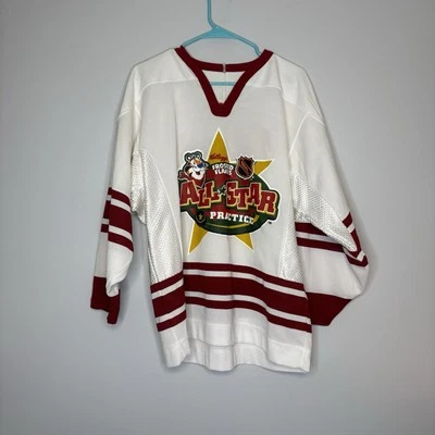 Camiseta deportiva de hockey Tony The Tiger Kellogg Frosted Flakes NHL para adulto talla M CCM blanca Foto 1 de 4