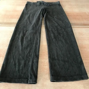 Juicy Couture Velour Track Pants Women M Brown Low Rise Tie Waist Athleisure - Picture 1 of 13
