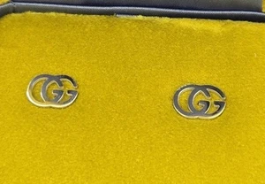 Gucci Running G Earrings , 18k White Gold , New , Genuine - Picture 1 of 7