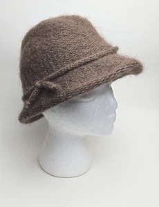 Women's Wool Blend Italian Cloche Fedora Bucket Hat Tan - Picture 1 of 9