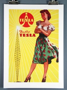 Poster RADIO TESLA, stampa giclée Nikola Tesla 12 x 17" - Foto 1 di 1