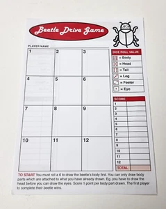 Beetle Drive Score Sheets 768 Games! Cards Pads Pages Refills Scorecards Notes - Picture 1 of 1
