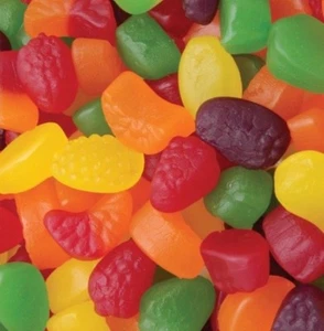 1kg ALLSEPS FRUIT SALAD RAINBOW FRUITY JELLY SOFT BULK LOLLIES CANDY SWEETS - Picture 1 of 3