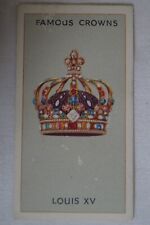 Famous Crown Series 1938 Pre WWII Godfrey Phillips Collector Card Louis XV