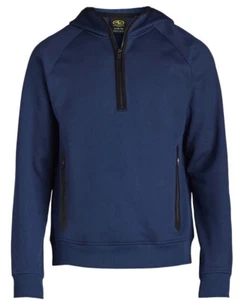 Athletic Works Men's Grid Tech Fleece Quarter Zip Pullover Hoodie, XL NWT - Picture 1 of 13