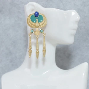 Vintage Court Style Enamel Drip Oil Heavy Industry Earrings Bohemian Style - Picture 1 of 6