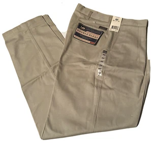 Lee Men’s Double-Pleat Relaxed Fit Wrinkle Free Cotton Khakis Size 35 x 32 NWT - Picture 1 of 10