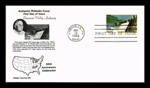 DR JIM STAMPS US COVER TVA TENNESSEE VALLEY AUTHORITY FDC ASHLEY CACHET - Picture 1 of 2