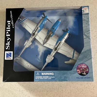 NEW RAY SKY PILOT "  P-38 LIGHTNING " FIGHTER PLANE W/ STAND   # 20103  NIB - Image 1 of 4