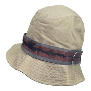 Vintage 90s Y2K GAP Womens S M Bucket Hat Cap Vogue Fashion Fund Feathered NWT - Picture 1 of 12