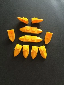 LEGO New Lot Of 24 Bright Light Orange Plate 1x1 with Tooth Brick 1 X 1 - Picture 1 of 3