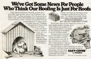 1980 Vintage Print Ad Easy-Cover Onduline Roofing and Siding Dog House Bone - Bild 1 von 2