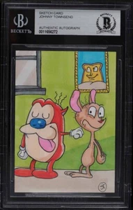 Nickelodeon Ren & Stimpy Original Art Sketch Card 1/1 BAS - Picture 1 of 2