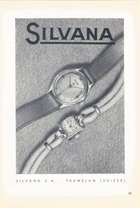 1949 vintage print ad SILVANA Swiss Suisse watch movement MID CENTURY ART - Imagen 1 de 1