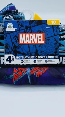Marvel Black Panther 4 Pack Boys Athletic Poly Boxer Briefs Size 10 - Image 1 of 4
