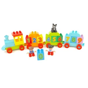 Lego DUPLO NUMBER TRAIN (#10847) Números 0-9, Gato, Niño, Niña, 100% Completo - Imagen 1 de 7