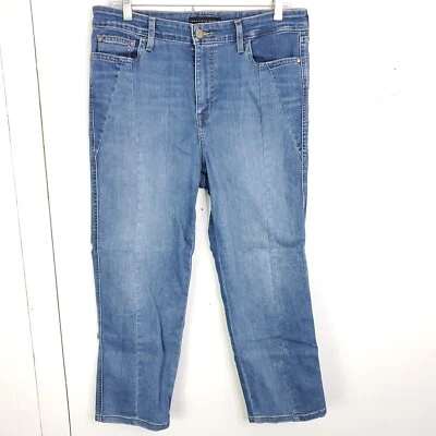 Pantalones de mezclilla Sanctuary para mujer talla 31 modernos cortos rectos lavado medio recortados Foto 1 de 4